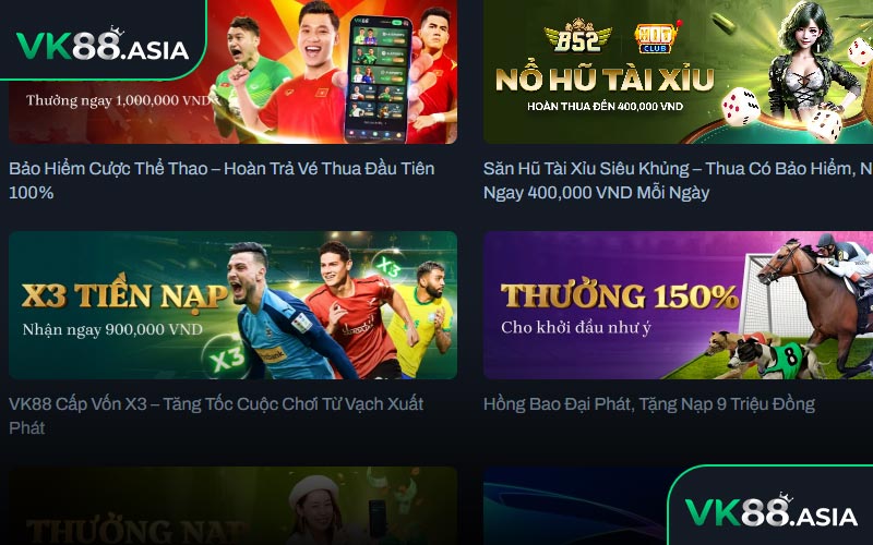Những chương trình Khuyến mãi mừng tân thủ VK88 mới nhất 2025